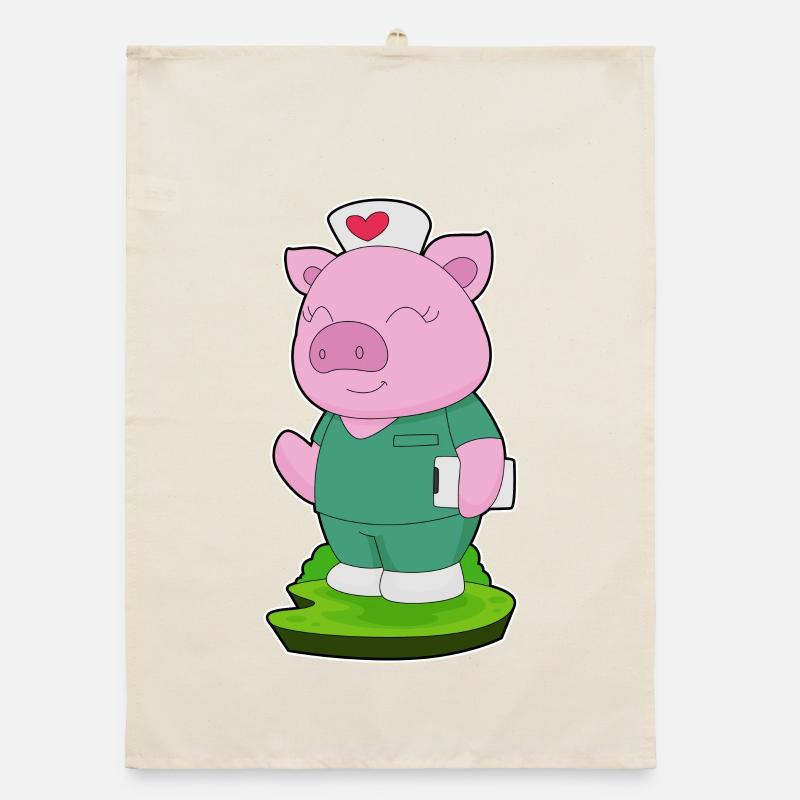 Infirmière cochonne Torchon bio