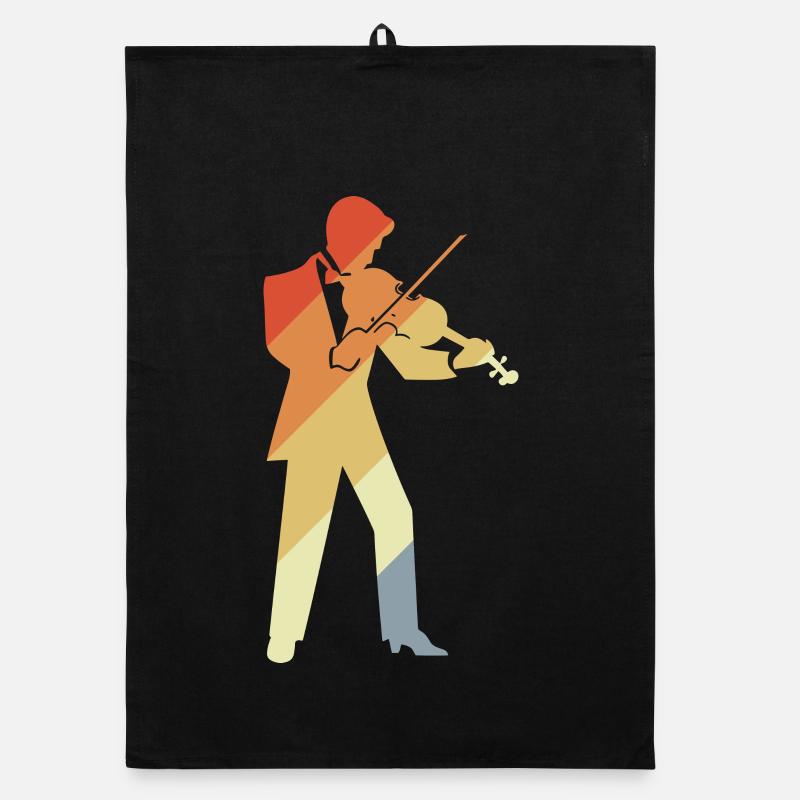 Graphique de violoniste rétro Torchon bio