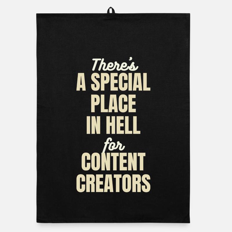 Special Place in Hell - Funny Creator Quote -Light Organic dish towel