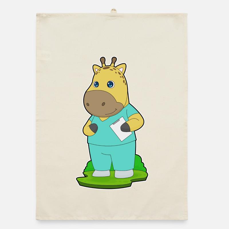 Girafe Infirmière Torchon bio