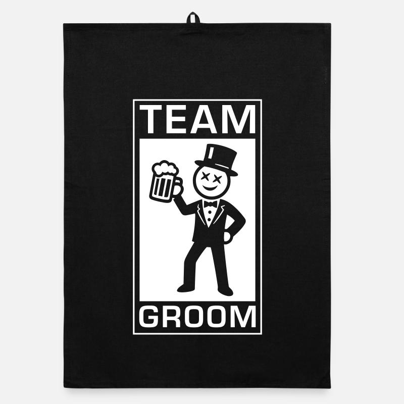 Equipe Groom Enterrement de vie de garçon Torchon bio