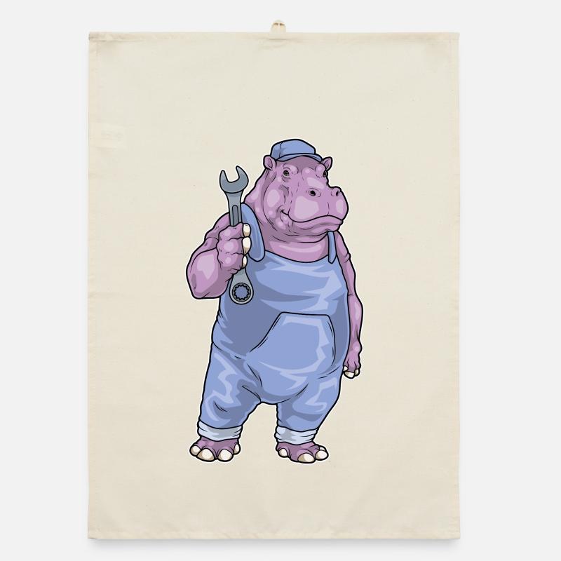 Clé mécanique Hippopotame Torchon bio