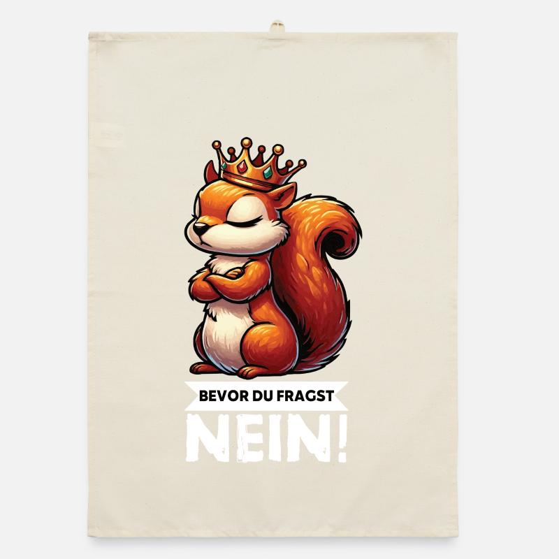 Bevor Du Fragst Eichhörnchen Eichhorn Nagetiere Organic Geschirrtuch