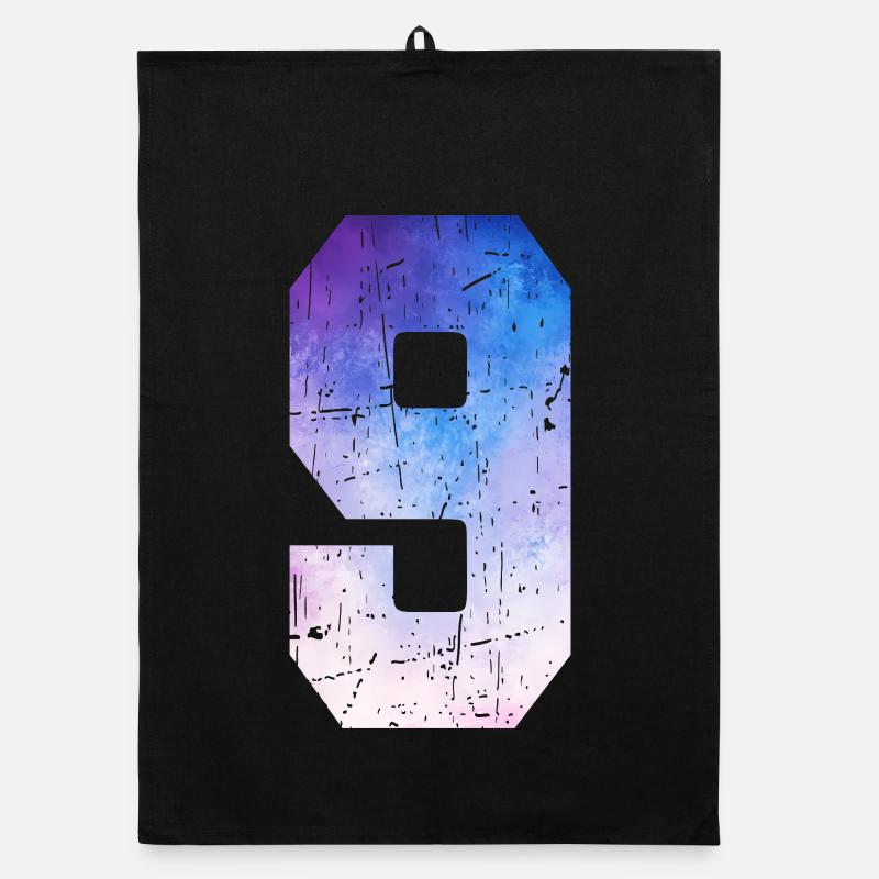 numéro 9 – Cadeau anniversaire 9 ans Torchon bio
