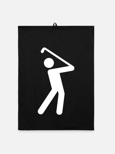 Golf - Organic Geschirrtuch - Schwarz - Vorne