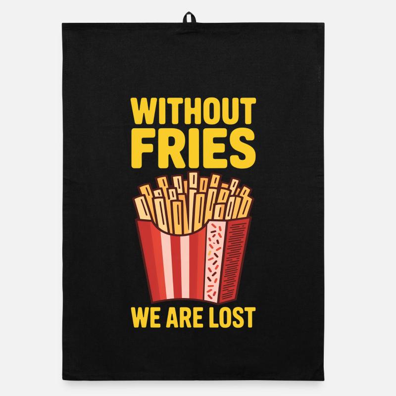 Frites, restauration rapide, frites, restauration rapide, cadeaux Torchon bio