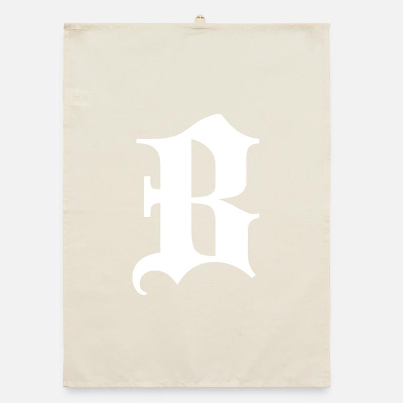 Gotische Monogramm B Organic Geschirrtuch