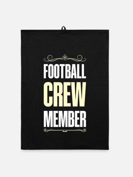 Football Crew - Organic Geschirrtuch - Schwarz - Vorne
