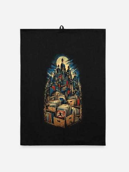 Comic Collector - Organic dish towel - black - Front
