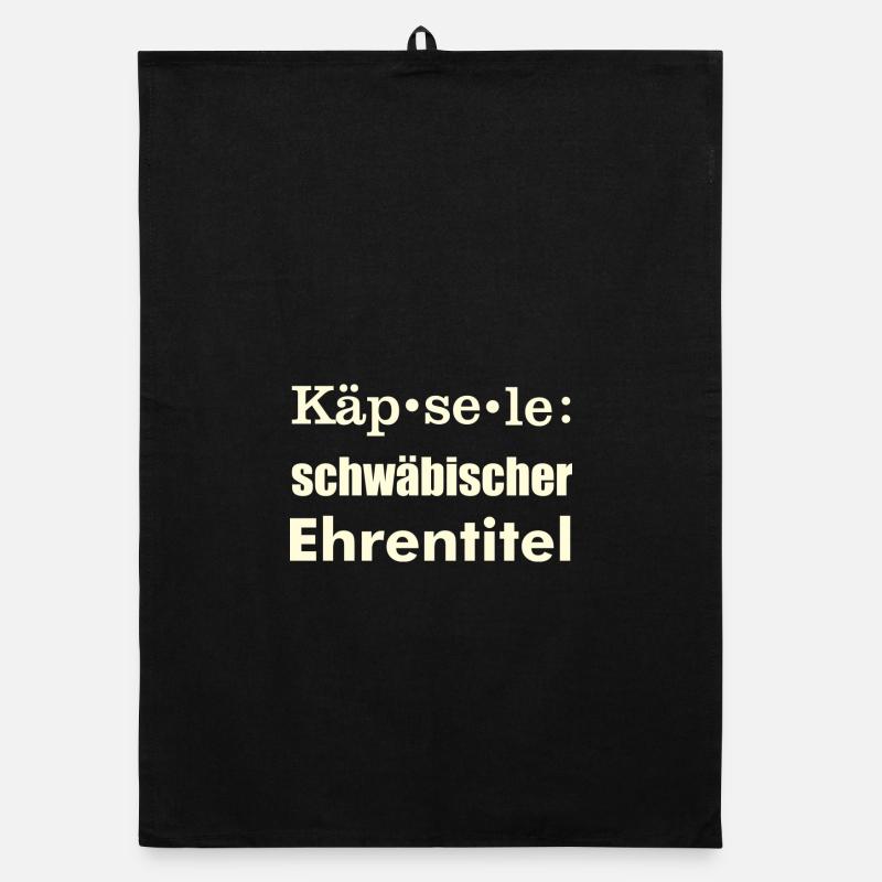 Käpsele - Organic Geschirrtuch - Schwarz