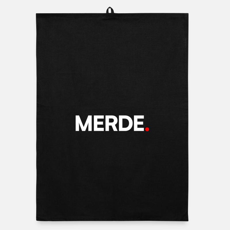 SCHEISSE | Humor, minimalistische Reaktion Organic Geschirrtuch