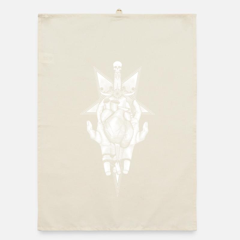 Aching Heart - Schwarze Version Organic Geschirrtuch