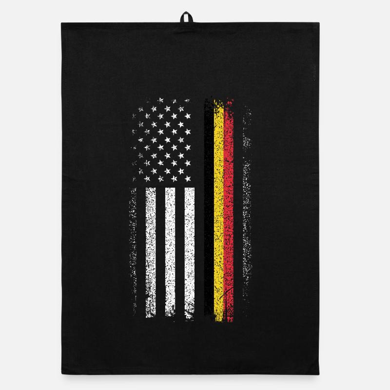 Distressed Flag Stripes Remix Organic Geschirrtuch