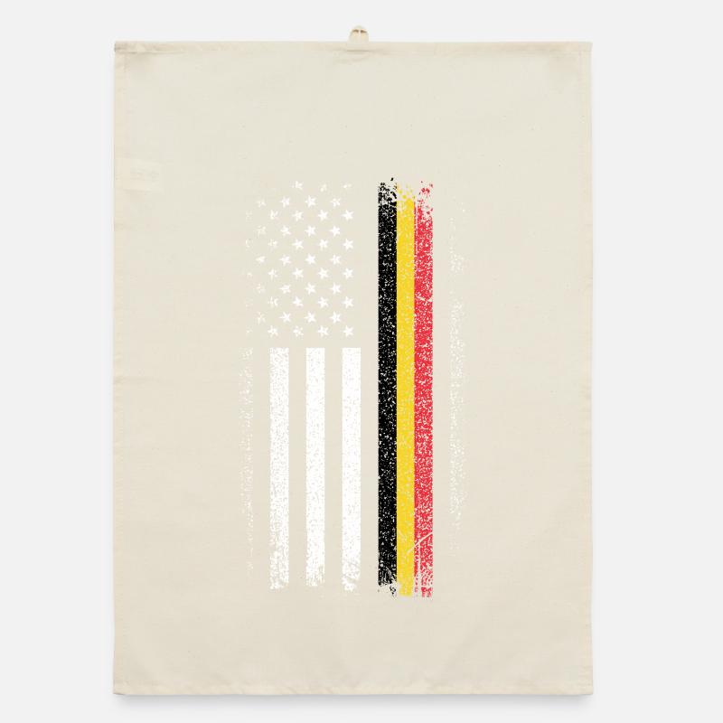 Distressed Flag Stripes Remix Organic Geschirrtuch