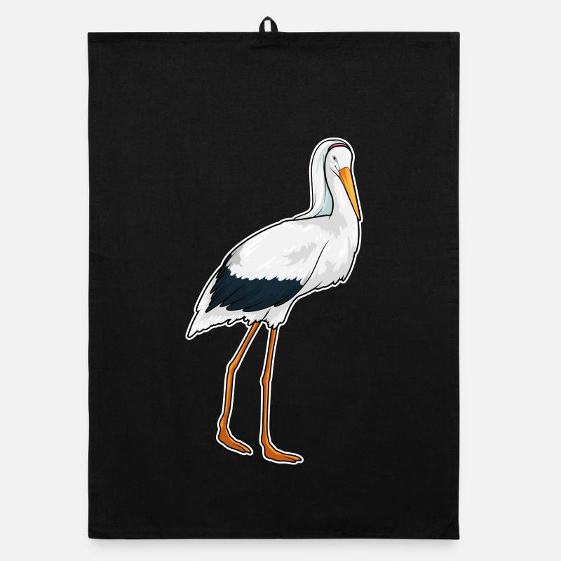 Stork Bride Veil Wedding Organic dish towel