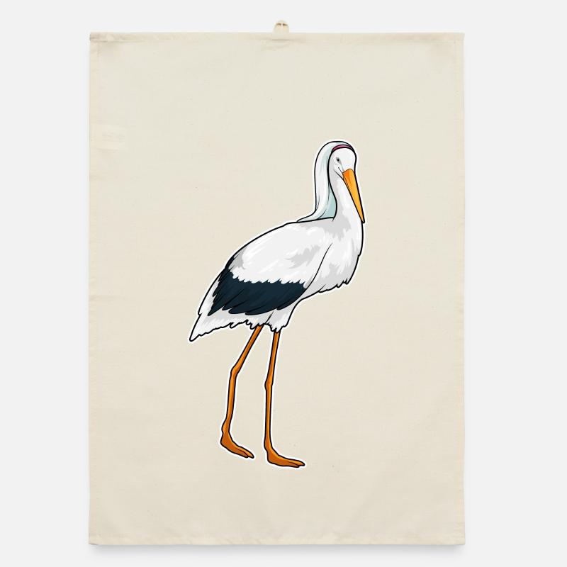 Stork Bride Veil Wedding Organic dish towel