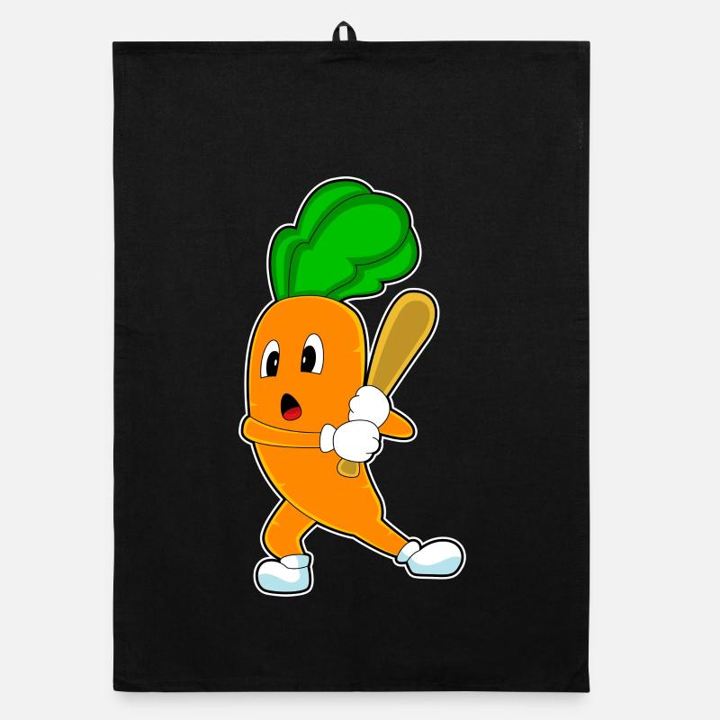 Carotte Baseball Batte de baseball Torchon bio