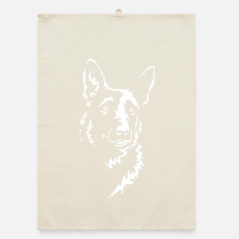 Malinois Head « Black Edition » Torchon bio