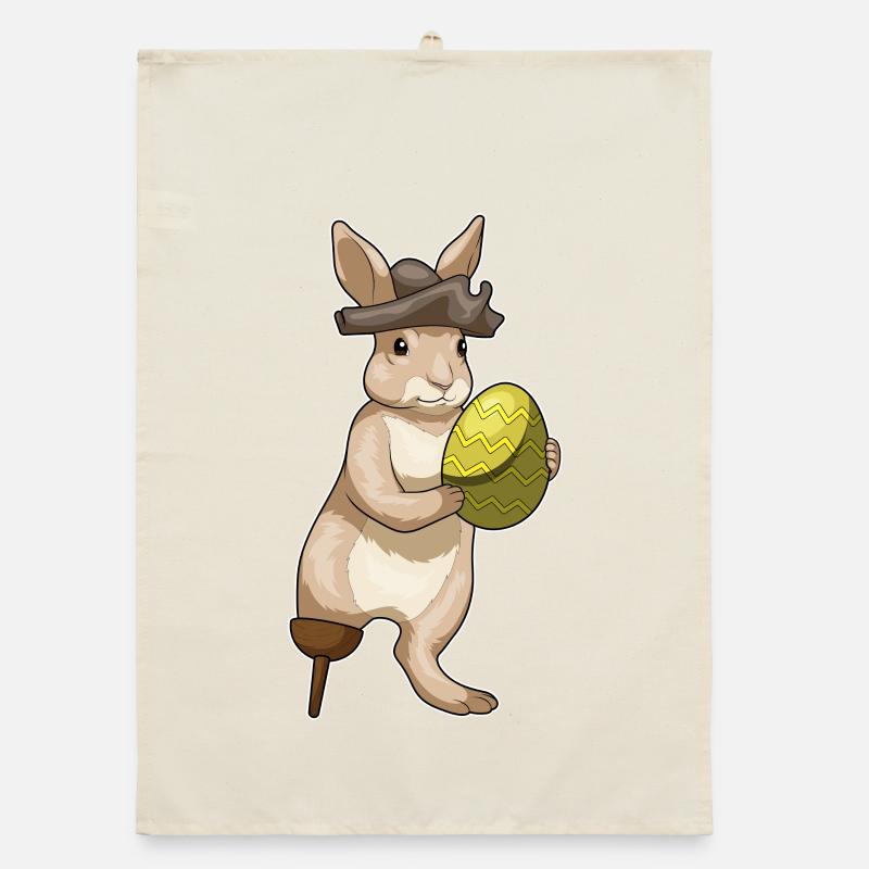 Pirate de Pâques Lapin Torchon bio