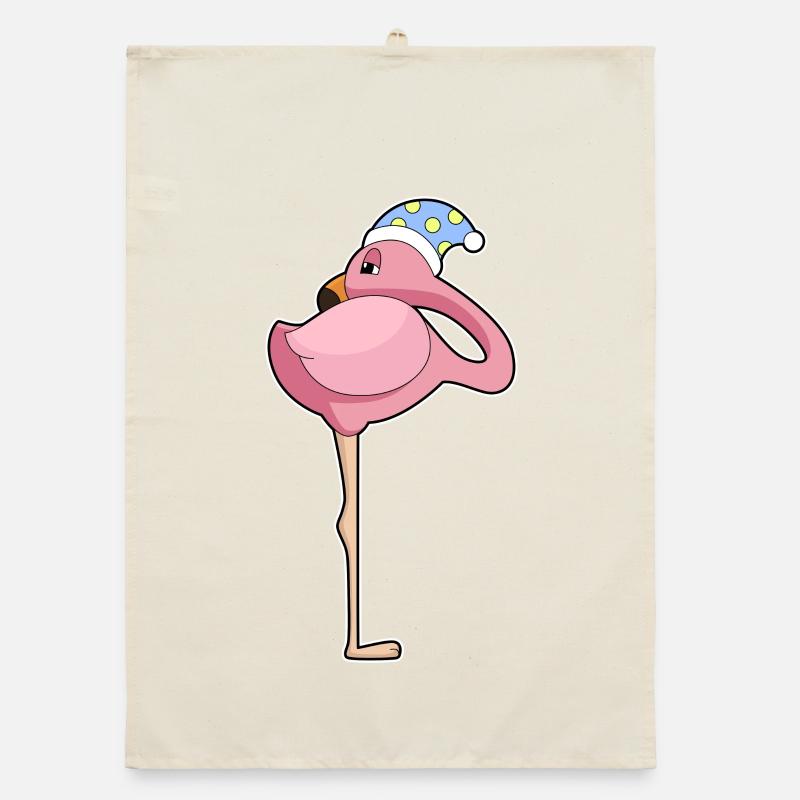 Bonnet de nuit Flamingo Sleeping Torchon bio