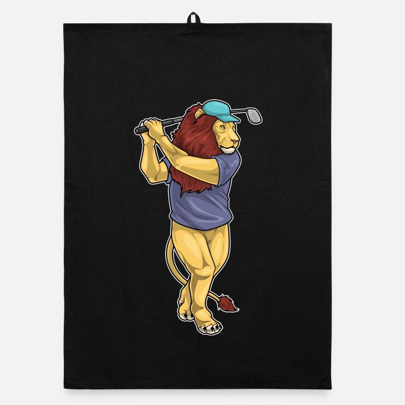 Löwe Golf Golfschläger Organic Geschirrtuch