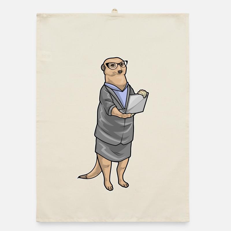 Ordinateur portable du secrétaire de suricate Torchon bio