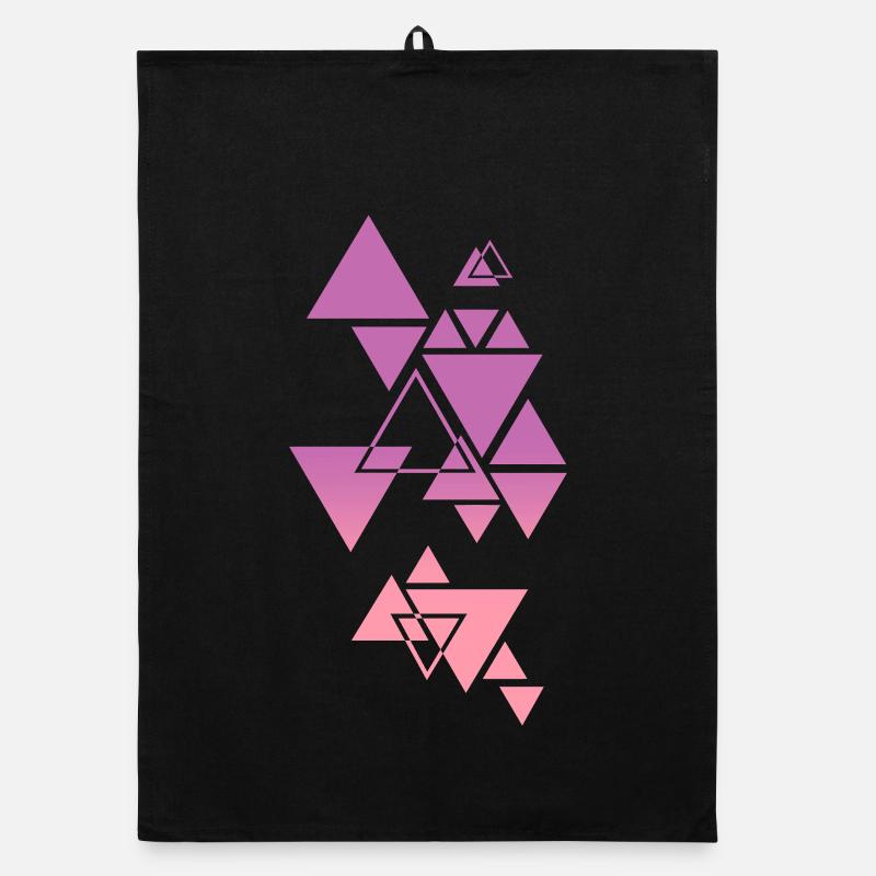 Gradient Triangle Pattern Pink Organic dish towel