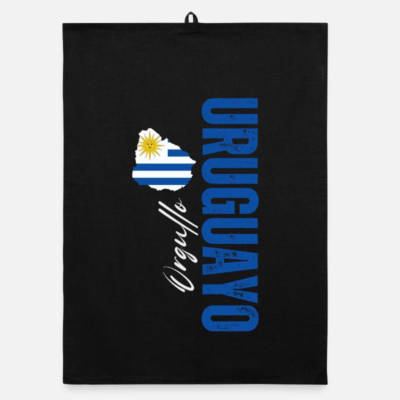 Uruguayan pride, vertical design Organic dish towel