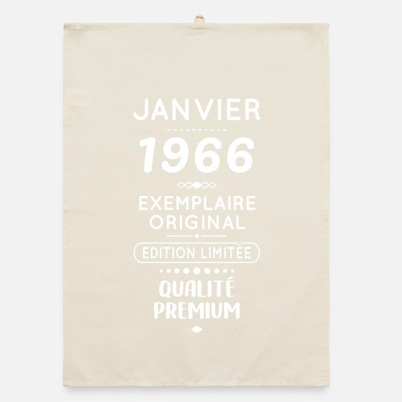 60. Jahrestag - Januar 1966 Original Organic Geschirrtuch