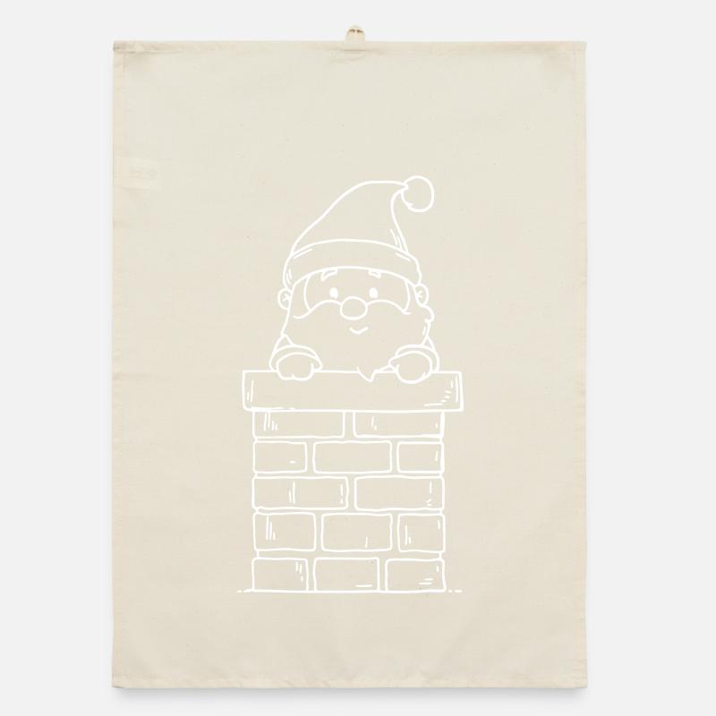 Santa Claus Funny Christmas Organic dish towel