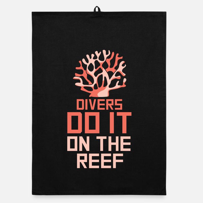 Diving Diver Snorkeling Recreational Diver Organic dish towel