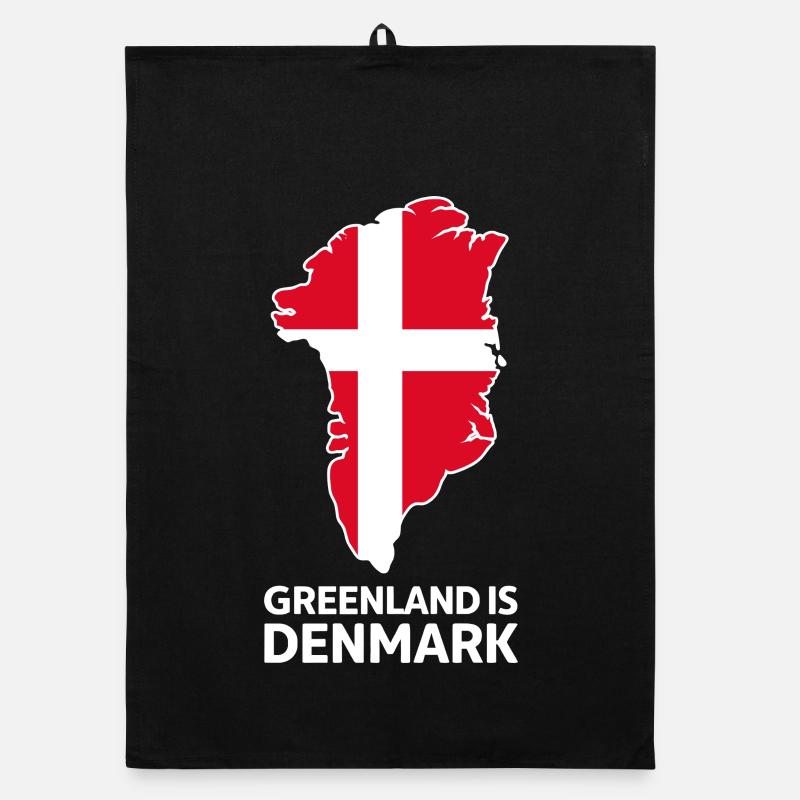 Greenland Denmark Flag Map Organic dish towel