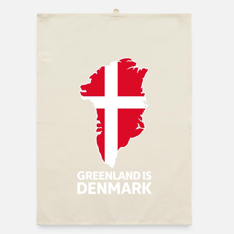 Carte du drapeau Groenland-Danemark Torchon bio