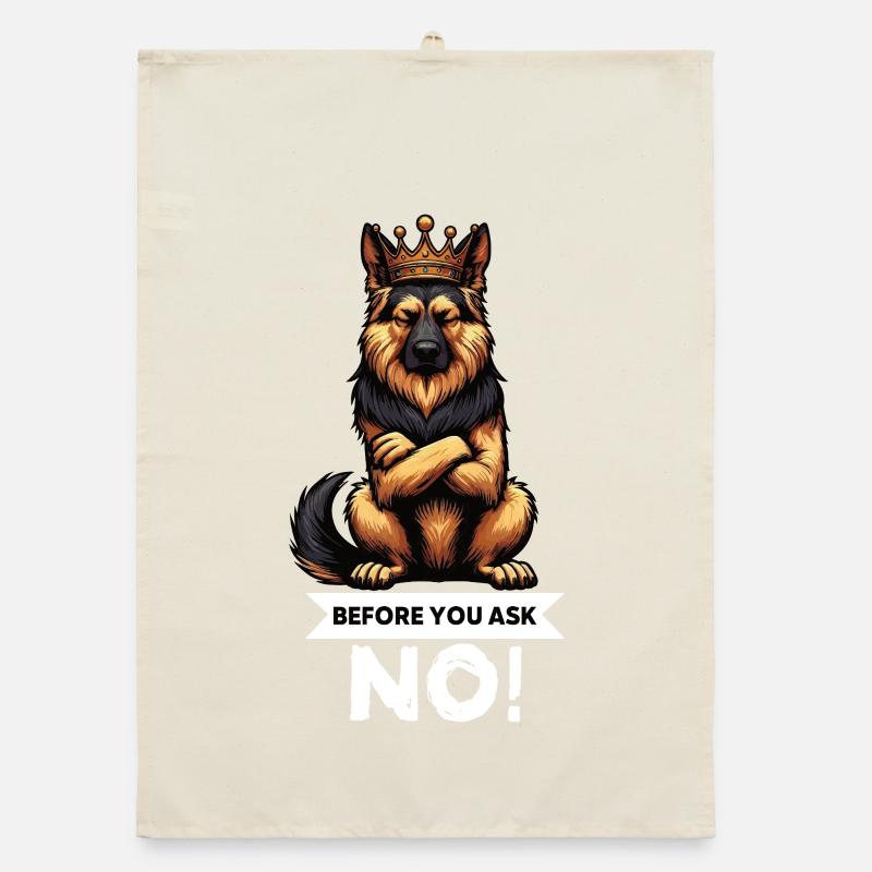 Before You Ask Deutscher Schäferhund Schäferhunde Organic Geschirrtuch