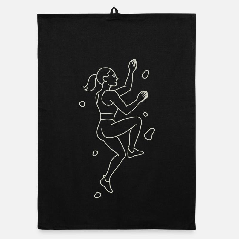 Silhouette du bloc | Grimpeur minimaliste Torchon bio