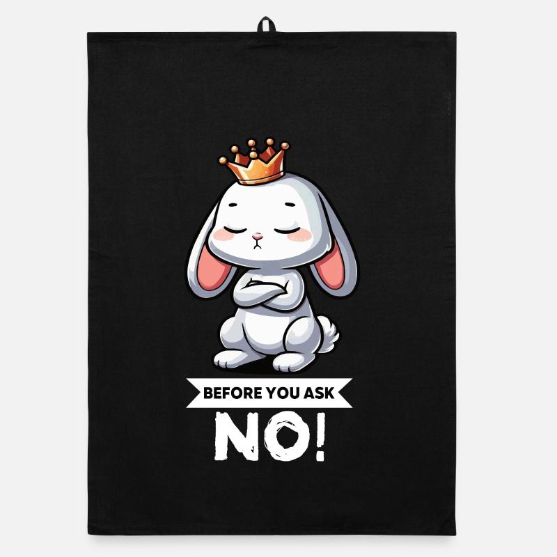 Avant que tu ne demandes à Rabbit Bunny Bunny Bunny Rongeur aux longues oreilles Torchon bio