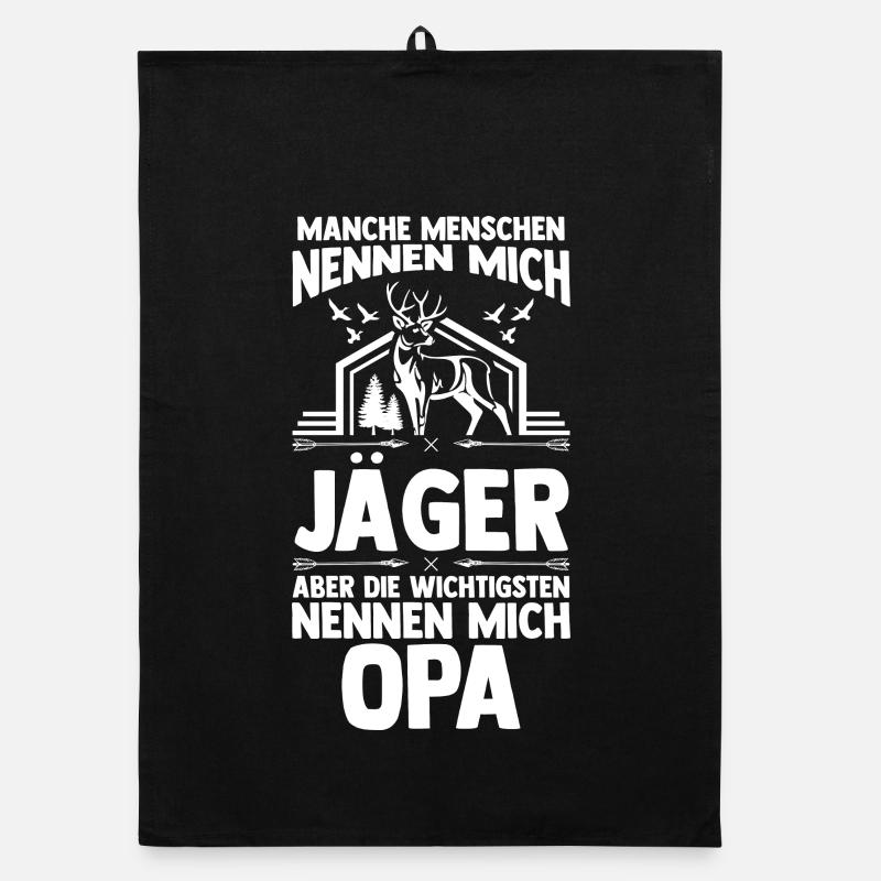 Opa Großvater Jagd Jagen Waidmann Jäger Organic Geschirrtuch