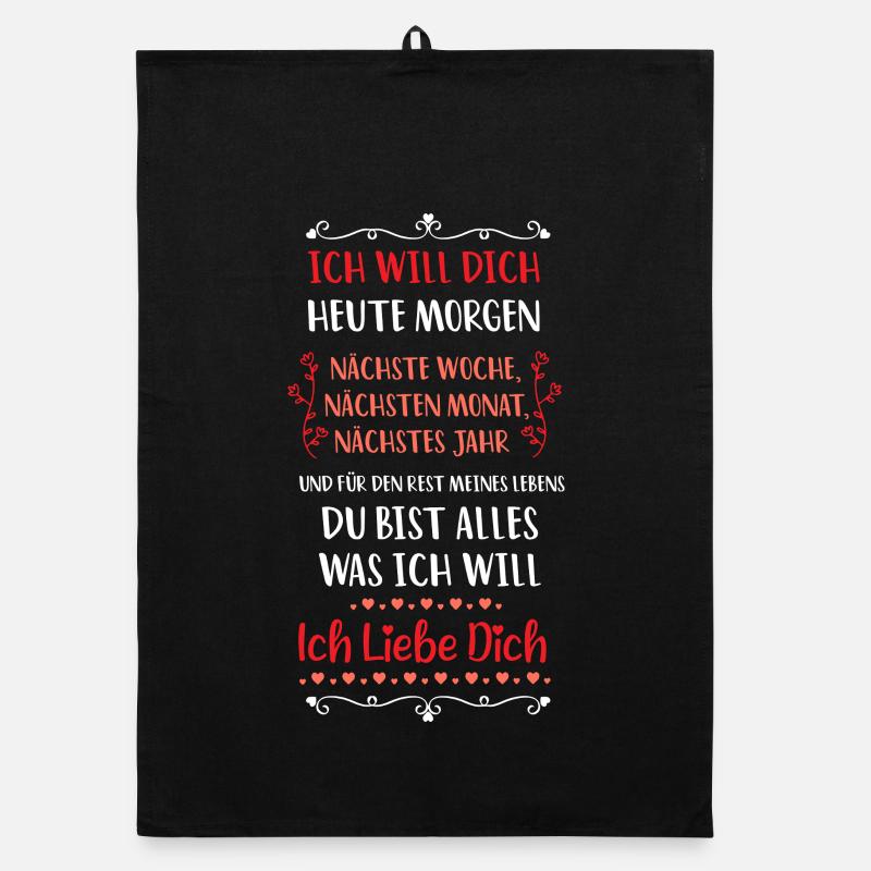 Ich will dich heute morgen nächste Woche Organic Geschirrtuch