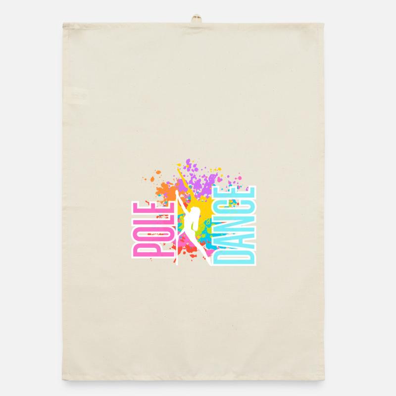 Pole Dance Splash Neon Colors Organic dish towel