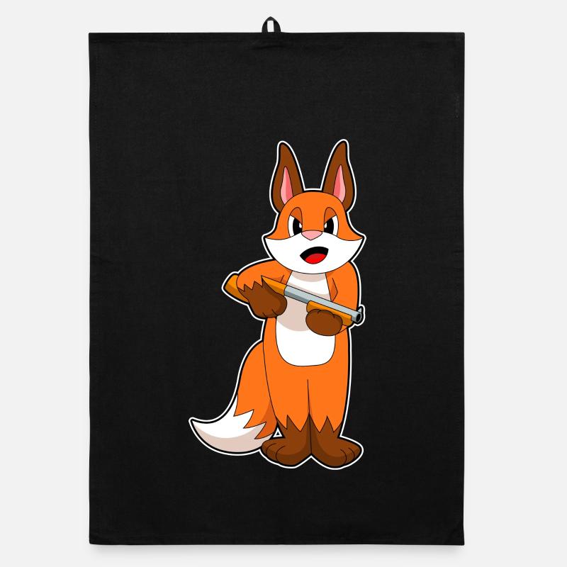 Fox Shotgun Organic dish towel