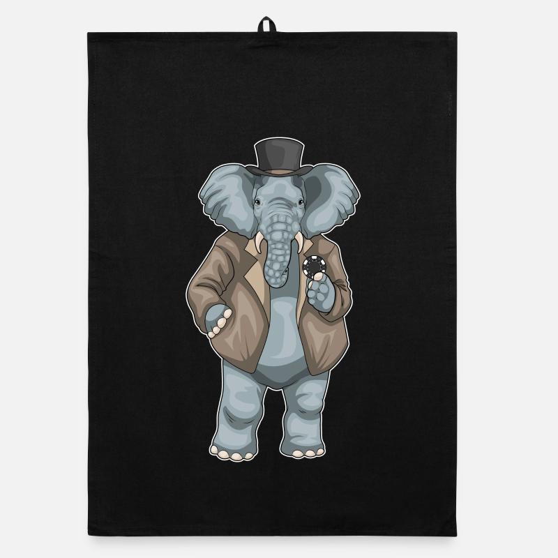 Elephant Poker Jetons de Poker Torchon bio