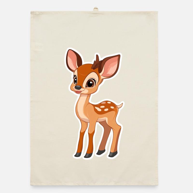 roe deer Organic dish towel