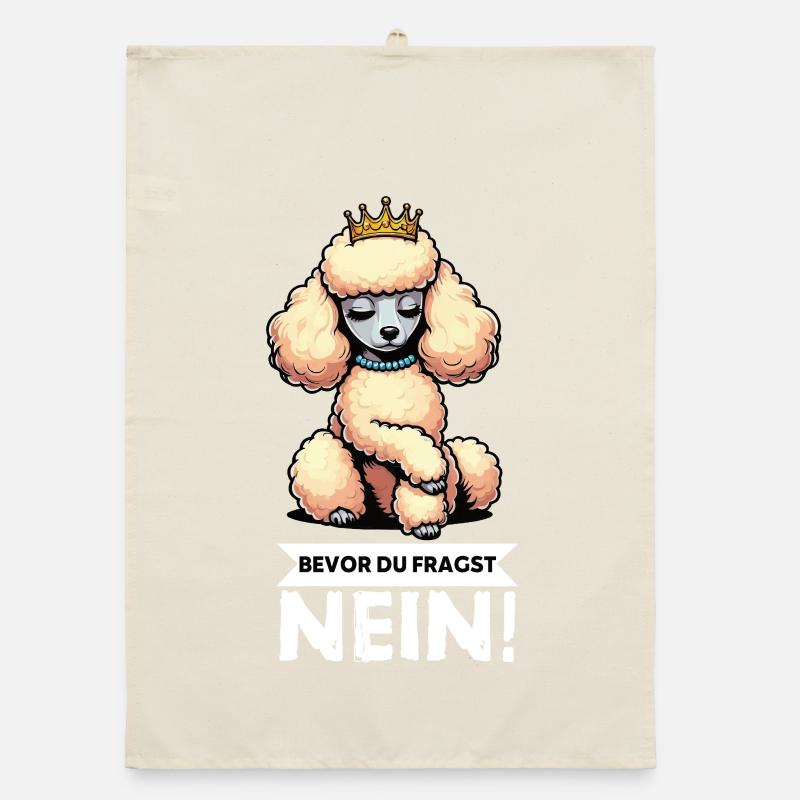 Before you ask Poodle Poodle owner Poodle dog Organic dish towel