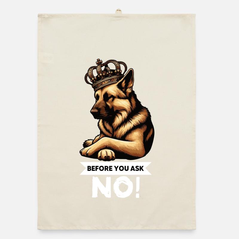 Before You Ask Deutscher Schäferhund Schäferhunde Organic Geschirrtuch