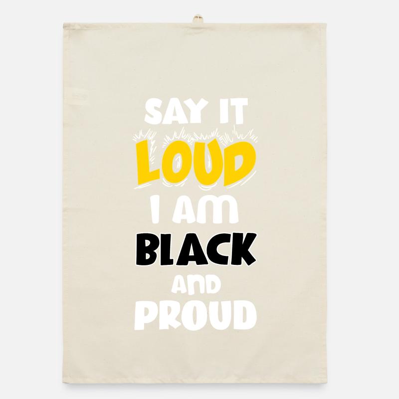 Loud Black Bold Statement Empowerment Design Organic dish towel