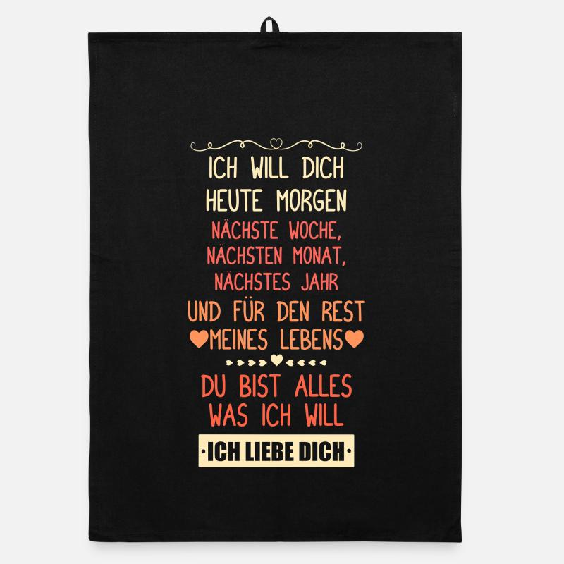 Ich will dich heute morgen nächste Woche Organic Geschirrtuch