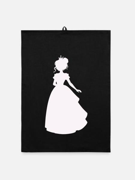 Prinzessin im Ballkleid - Organic Geschirrtuch - Schwarz - Vorne