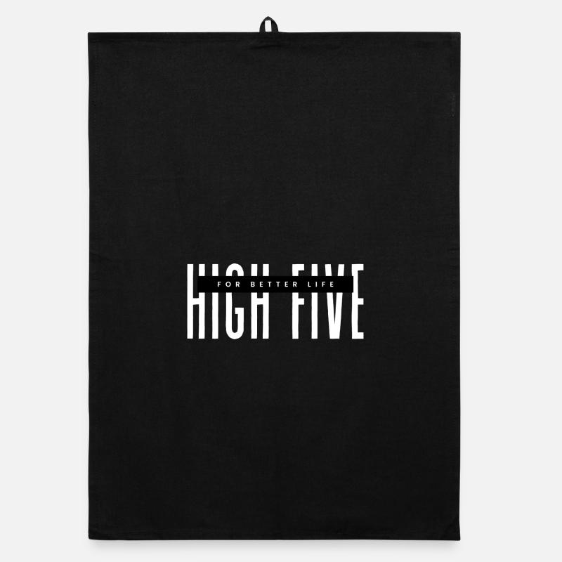 High Five pour une vie meilleure blanc Torchon bio