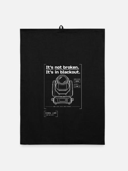 Signal Labs - It's not broken - it's in Blackout - Organic Geschirrtuch - Schwarz