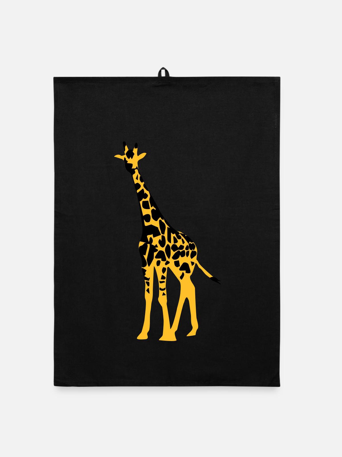 Girafe - Torchon bio - noir - Devant